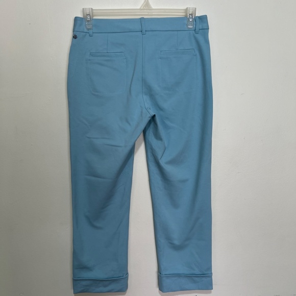Betabrand Cropped Cuffed Pants Size L Petite in Sky Blue Color - Picture 6 of 9